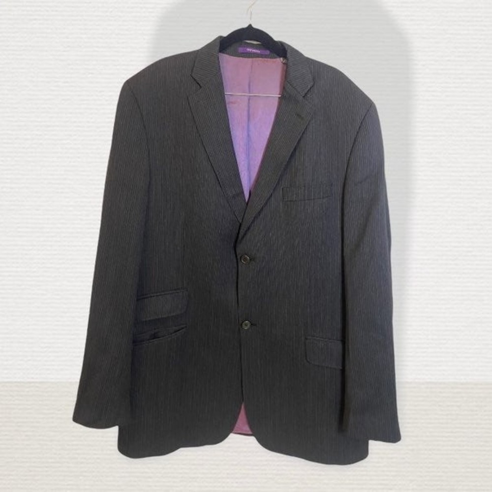 Ted Baker Endurance Charcoal Grey Blazer With Pur… - image 1